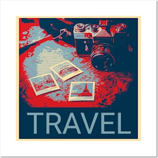 Travel - Shepard Fairey style design Posters and Art